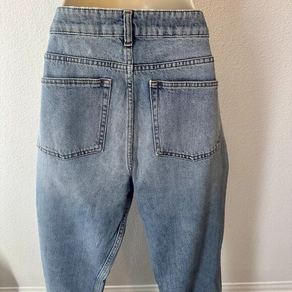 IRO Ladyla High Rise Boyfriend Jean Light Wash Fly Button Distress Sz 28 Revolve - Picture 11 of 14